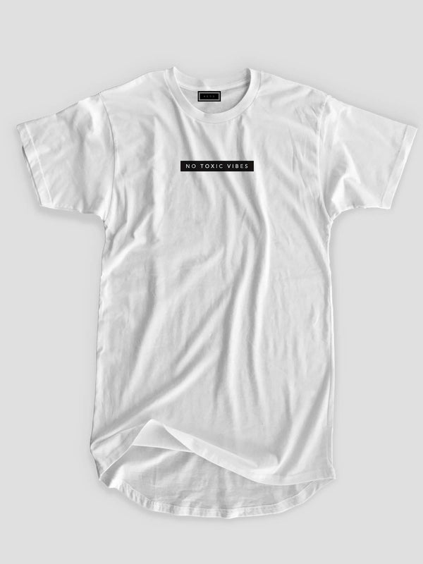 Longline No Toxic Vibes Organic Cotton T-shirt - keos.life