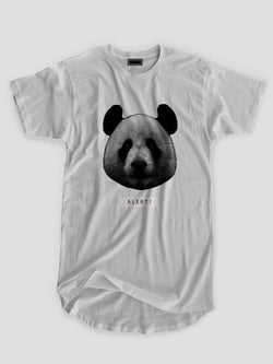 Longline Panda Alert Organic Cotton T-shirt