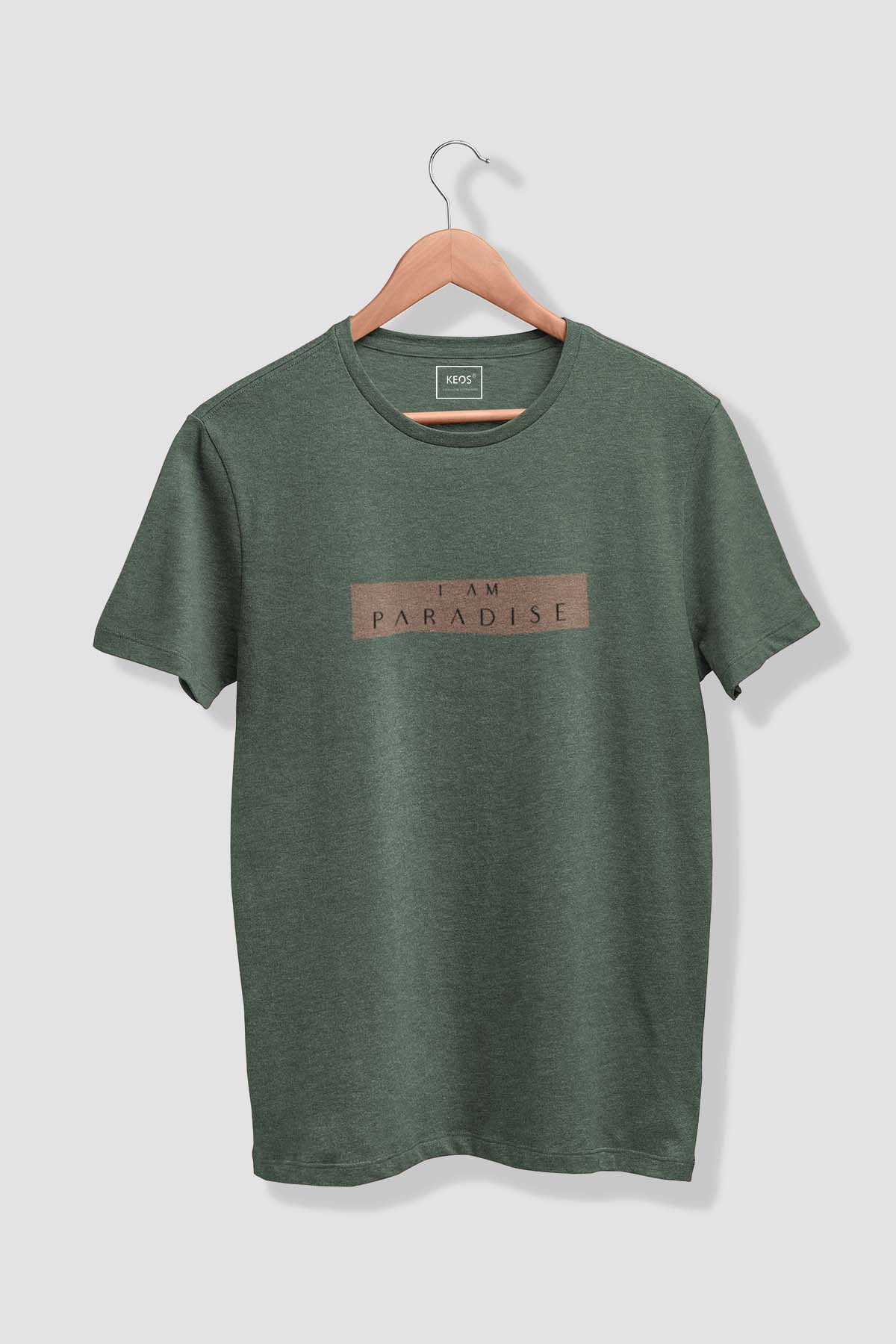 I am Paradise - Melange Cotton T-shirt - keos.life