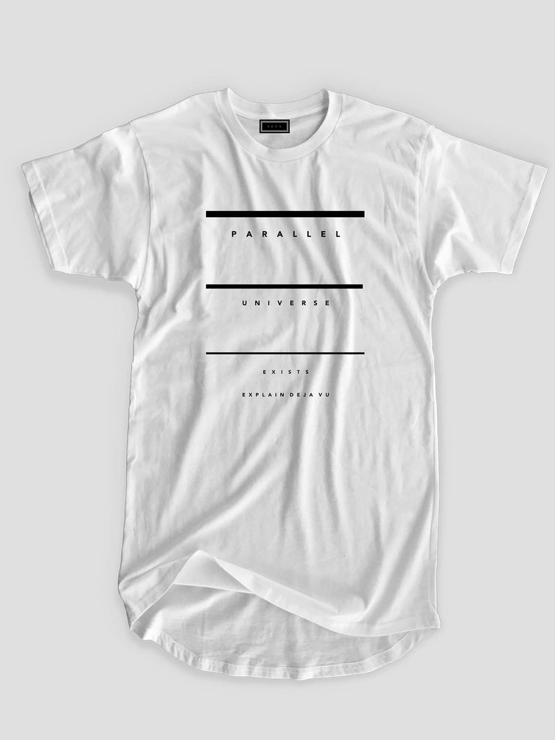 Longline Parallel Universe Organic Cotton T-shirt - keos.life