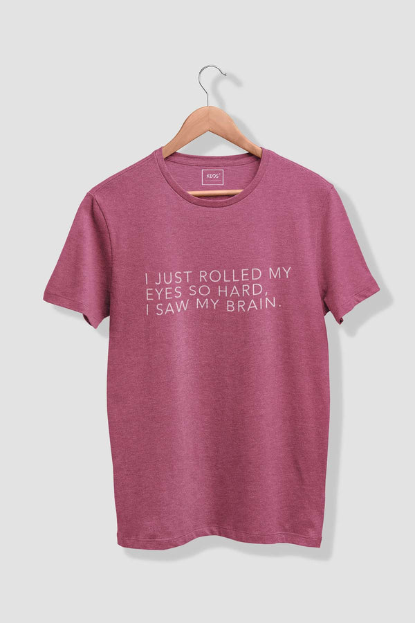 Rolled my eyes - Melange Cotton T-shirt - keos.life