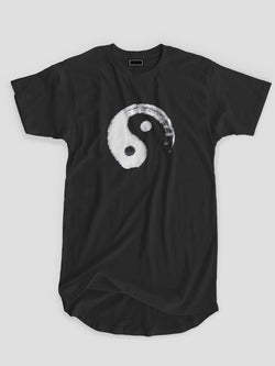 Longline Yin Yang Organic Cotton T-shirt