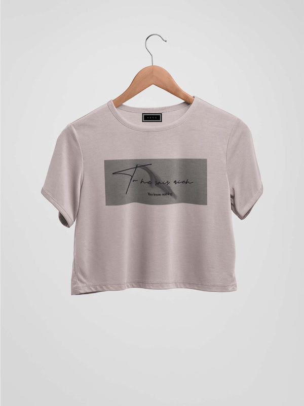 You Know Nothing Organic Cotton Crop Top - keos.life
